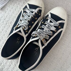 Dior Black and White Canvas Sneakers